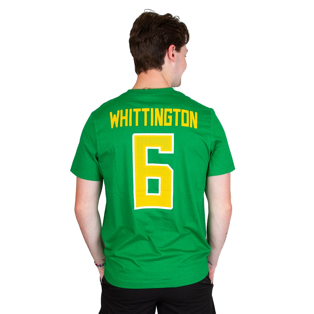 Student Athlete, Nike, Green, Crew Neck, Cotton, Men, Unisex, Football, NIL, #6, Noah Whittington, T-Shirt, 983433